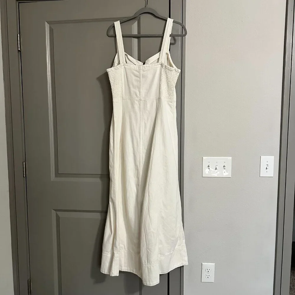 Gap UltraSoft Denim Maxi Dress - White zip-up denim - Picture 5 of 5